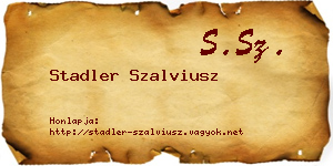 Stadler Szalviusz névjegykártya